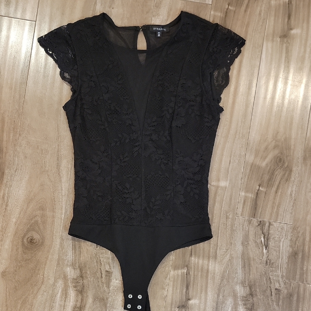 ❄️3/$30 Dynamite Black Lace Bodysuit
